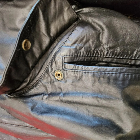 VINTAGE CLIPPERMIST LEATHER BOMBER JACKET Black, Men's 48 Reg - Picture 5 of 6